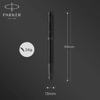 Ручка перьев. Parker IM Achromatic F317 (CW2127741) Matt Black F сталь нержавеющая подар.кор. - купить недорого с доставкой в интернет-магазине