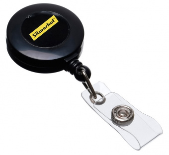 Рулетка для бейджа Silwerhof 380010-00 70см черный - купить недорого с доставкой в интернет-магазине