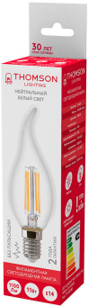 Лампа филам. Thomson Filament TH-B2080 11Вт цок.:E14 свеча 220B 4500K св.свеч.бел.нейт. Tail Candle (упак.:1шт) - купить недорого с доставкой в интернет-магазине