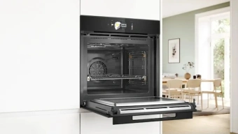 Духовой шкаф Электрический Bosch Serie 8 HMG978NB1 черный - купить недорого с доставкой в интернет-магазине