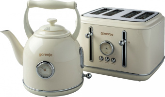 Чайник электрический Gorenje K17CLINGOR 1.7л. 2000Вт бежевый корпус: металл/пластик - купить недорого с доставкой в интернет-магазине