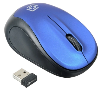 Мышь Оклик 665MW черный/синий оптическая 1600dpi беспров. USB для ноутбука 3but (1025132) - купить недорого с доставкой в интернет-магазине