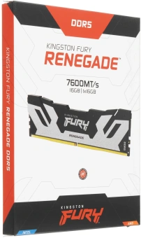 Память DDR5 16GB 7600MHz Kingston KF576C38RS-16 Fury Beast RTL Gaming PC5-60800 CL38 DIMM 288-pin 1.45В single rank с радиатором Ret - купить недорого с доставкой в интернет-магазине