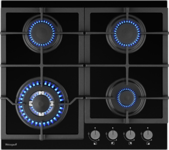 Газовая варочная поверхность Weissgauff HGG 641 BGL черный - купить недорого с доставкой в интернет-магазине