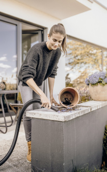 Строительный пылесос Karcher WD 2 Plus S V-15/4/18 1000Вт (уборка: сухая/сбор воды) желтый - купить недорого с доставкой в интернет-магазине