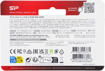 Накопитель SSD Silicon Power PCIe 4.0 x4 1TB SP01KGBP44UD9007 M-Series UD90 M.2 2230 - купить недорого с доставкой в интернет-магазине
