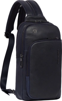 Рюкзак слинг мужской Piquadro Cronus CA6686S134/BLU синий кожа - купить недорого с доставкой в интернет-магазине