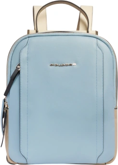 Рюкзак женский Piquadro Circle CA5566W92/AZBE2 голубой/бежевый кожа - купить недорого с доставкой в интернет-магазине