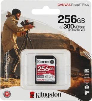Флеш карта SDXC 256GB Kingston SDR2/256GB Canvas React Plus w/o adapter - купить недорого с доставкой в интернет-магазине
