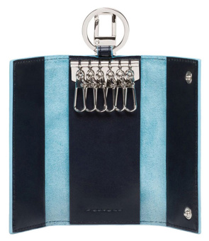 Ключница Piquadro Blue Square PC1397B2/BLU2 синий натур.кожа - купить недорого с доставкой в интернет-магазине