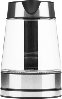 Чайник электрический Kitfort KT-6118 1.7л. 2200Вт прозрачный/серебристый корпус: стекло (КТ-6118) - купить недорого с доставкой в интернет-магазине