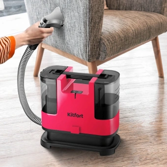Пылесос моющий Kitfort КТ-5162 400Вт малиновый/черный - купить недорого с доставкой в интернет-магазине