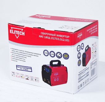Сварочный аппарат Elitech АИС 180Д (E1703.012.00) инвертор MMA DC/TIG DC 5.4кВт - купить недорого с доставкой в интернет-магазине