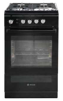 Плита Газовая De Luxe 506040.24г ЧР-001 черный (без крышки) реш.чугун - купить недорого с доставкой в интернет-магазине