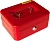 Ящик для денег Silwerhof 90x200x160 красный сталь 0.917кг