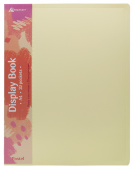 Папка с 20 прозр.вклад. Бюрократ Pastel PAST20YEL A4 пластик 0.5мм торц.карм с бум. встав желтый - купить недорого с доставкой в интернет-магазине