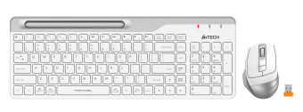 Клавиатура + мышь A4Tech Fstyler FB2535C клав:белый/серый мышь:белый/серый USB беспроводная Bluetooth/Радио slim (FB2535C ICY WHITE) - купить недорого с доставкой в интернет-магазине