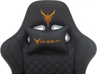 Кресло игровое Knight Armor черный ромбик экокожа с подголов. крестов. металл - купить недорого с доставкой в интернет-магазине