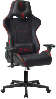 Кресло игровое A4Tech Bloody GC-400 черный/красный с подголов. крестов. пластик черный - купить недорого с доставкой в интернет-магазине