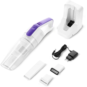 Пылесос ручной Kitfort КТ-5198 75Вт белый/фиолетовый - купить недорого с доставкой в интернет-магазине