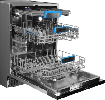 Посудомоечная машина встраив. Hyundai HBD 6105 2100Вт полноразмерная нержавеющая сталь инвертор - купить недорого с доставкой в интернет-магазине