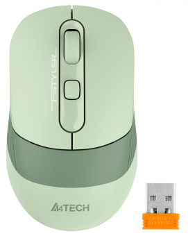Мышь A4Tech Fstyler FB10C зеленый оптическая (2400dpi) беспроводная BT/Radio USB (4but) - купить недорого с доставкой в интернет-магазине