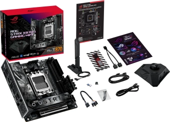 Материнская плата Asus ROG STRIX X870-I GAMING WIFI SocketAM5 AMD X870 2xDDR5 mini-ITX AC`97 8ch(7.1) 2.5Gg RAID+HDMI - купить недорого с доставкой в интернет-магазине
