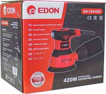 Эксцентриковая шлифмашина Edon OS-125/420 420Вт D125мм (19363) - купить недорого с доставкой в интернет-магазине