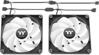 Вентилятор для корпуса Thermaltake CT140 Sync Reverse ARGB 140х140x25 черный 4-pin 32.8дБ (упак.:2шт) (CL-F174-PL14SW-A) Ret - купить недорого с доставкой в интернет-магазине