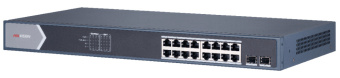 Коммутатор Hikvision DS-3E1518P-EI 16x1Гбит/с 2SFP 16PoE+ 225W управляемый - цена, купить или заказать с доставкой в интернет-магазине Коммутатор Hikvision DS-3E1518P-EI 16x1Гбит/с 2SFP 16PoE+ 225W управляемый - купить недорого с доставкой в интернет-магазине