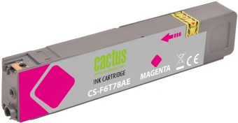 Картридж струйный Cactus CS-F6T78AE 913A пурп.пигм. (55мл) для HP PW 352dw/377dw/Pro 477dw/452dw с чипом - купить недорого с доставкой в интернет-магазине