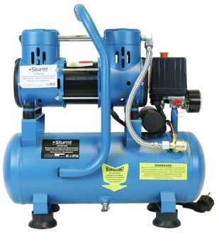 Компрессор поршневой Sturm! AC93210OL безмасляный 180л/мин 10л 900Вт синий/черный - купить недорого с доставкой в интернет-магазине