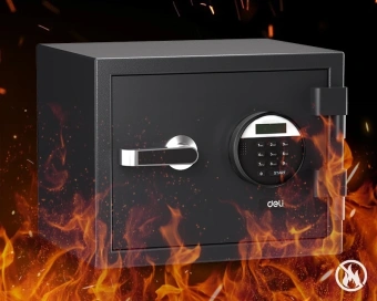 Сейф мебельный Deli Obsidian ET580 огнестойкий встраиваемый 300x380x300мм электронный/ключевой - купить недорого с доставкой в интернет-магазине