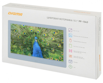 Фоторамка Digma 10.1" PF-1043 1280x800 белый пластик ПДУ Видео - купить недорого с доставкой в интернет-магазине