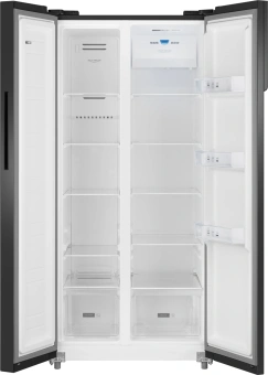 Холодильник Weissgauff WSBS 500 Inverter NoFrost 2-хкамерн. черный стекло инвертер - купить недорого с доставкой в интернет-магазине