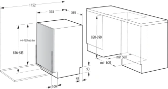 Посудомоечная машина встраив. Gorenje GV642D90 1900Вт полноразмерная - купить недорого с доставкой в интернет-магазине