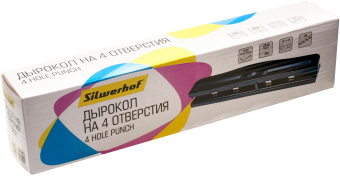 Дырокол Silwerhof 392035-02 макс.:12лист. металл черный отв.:4 - купить недорого с доставкой в интернет-магазине