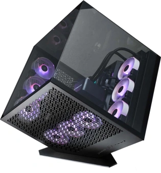 Корпус Azza CUBE PLUS черный без БП ATX 6x120mm 2xUSB3.0 1xUSB3.1 audio bott PSU - купить недорого с доставкой в интернет-магазине