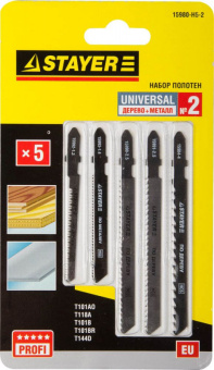 Набор пилок по дереву Stayer 15980-H5-2 5пред. (лобзики) - купить недорого с доставкой в интернет-магазине