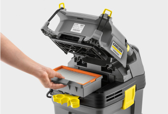Строительный пылесос Karcher NT 30/1 Tact Te L 1380Вт (уборка: сухая/влажная/сбор воды) серый - купить недорого с доставкой в интернет-магазине