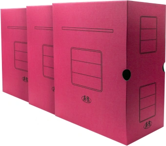 Короб архивный Silwerhof микрогофрокартон корешок 150мм красный (упак.:3шт) - купить недорого с доставкой в интернет-магазине