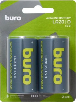 Батарея Buro Alkaline LR20 D 18000mAh (2шт) блистер - купить недорого с доставкой в интернет-магазине