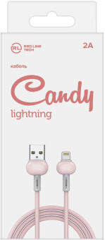 Кабель Redline Candy УТ000021991 USB (m)-Lightning (m) 1м розовый - купить недорого с доставкой в интернет-магазине