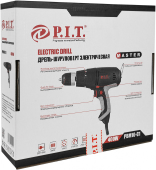 Дрель-шуруповерт P.I.T. PBM10-C1 400Вт патрон:быстрозажимной - купить недорого с доставкой в интернет-магазине