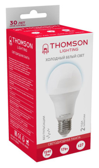 Лампа светодиодная Thomson TH-B2306 17Вт цок.:E27 груша 220B 6500K св.свеч.бел.хол. A (упак.:1шт) - купить недорого с доставкой в интернет-магазине