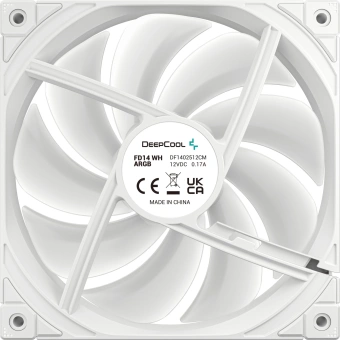 Вентилятор для корпуса Deepcool FD14 ARGB 140х140x25 белый 4-pin 25.6дБ (R-FD14-WHAPN1-G) Ret - купить недорого с доставкой в интернет-магазине