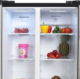 Холодильник Hyundai CS4505F 2-хкамерн. нержавеющая сталь - купить недорого с доставкой в интернет-магазине