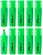Набор текстовыделителей Deli Accent ES621GREEN-P Delight скошенный пиш. наконечник 1-5мм зеленый (10шт.)
