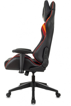 Кресло игровое Zombie VIKING 4 AERO черный/красный ткань/эко.кожа с подголов. крестов. пластик - купить недорого с доставкой в интернет-магазине