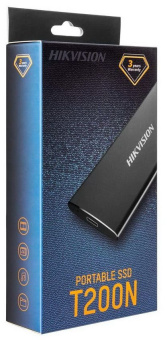 Накопитель SSD Hikvision USB-C 128GB HS-ESSD-T200N 128G 1.8" черный - купить недорого с доставкой в интернет-магазине